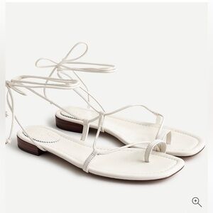 J.Crew Abbie leather sandal in fresh cream size 8 new in the box